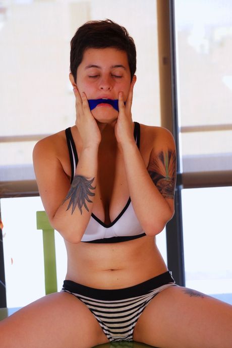 Briz is a feast for the eyes, bound, gagged and served up on a dining table