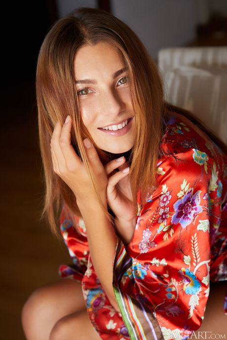 Belka is a beautiful girl with a slim figure and a slender body