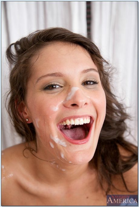 Brunette teen Erin Stone has sex with her boyfriend on a bed in a room