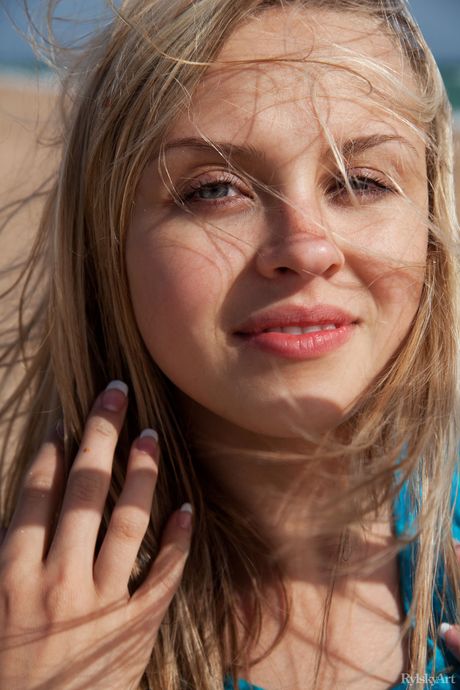 Gorgeous teen Luciana showing her big tits & hairy pussy in the garden