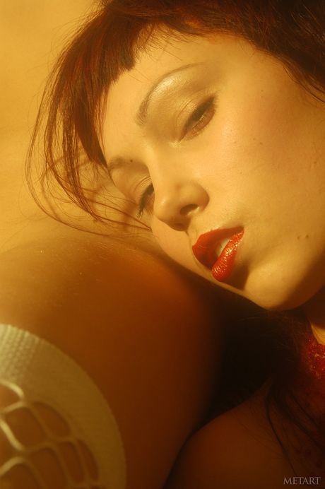 Ukrainian peach Cassandra A shows her big tits and hairy pussy