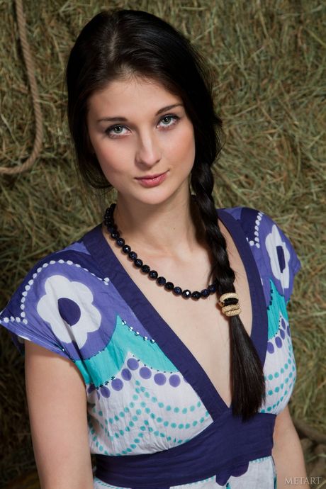 Ukrainian belle Katya AC shows her big tits and trimmed pussy