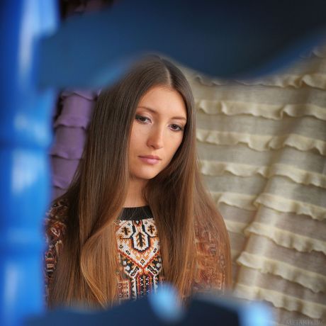 Hot teen Saju A demonstrates her big tits and bald pussy