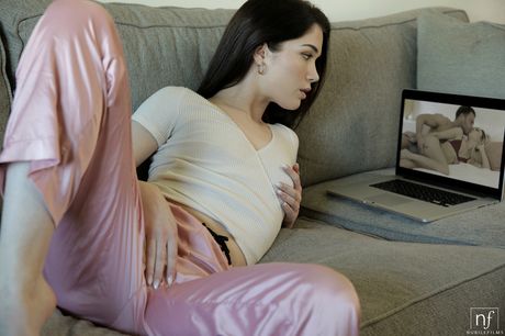 Blonde beauty Chloe Temple has sex with her boyfriend and his girlfriend