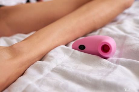 Adel Morel strips off her maid uniform and toys her pussy with the vibrator