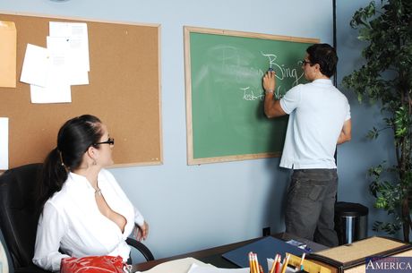 Sexy teacher Carmella Bing gets her big tits jizzed after a hardcore fuck