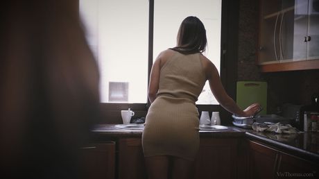 Lesbian girls Luna Rival & Amirah Adara use a vibrator on each others pussy