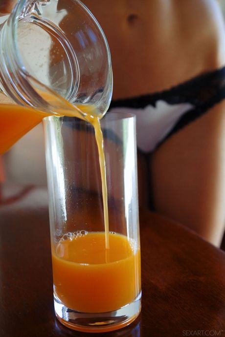 Lean teen Nancy A removes her lingerie to pose nude in her bedroom