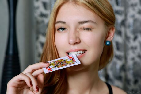 Hot teen Adele Shaw removes her lingerie to pose nude without shyness