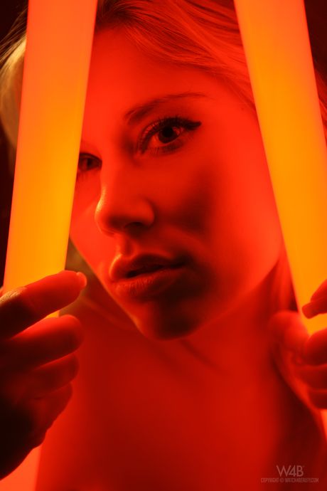 Glamorous teen Terka poses in her sexy lingerie and strips in a solo