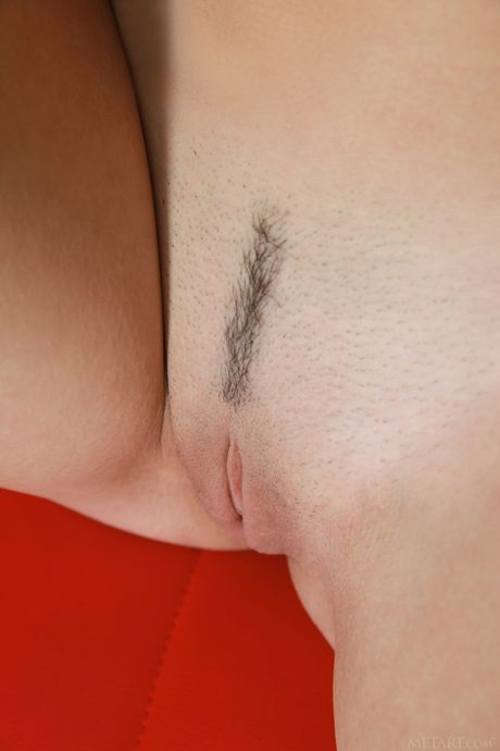 身材苗条的少女罗拉-马龙（Lola Marron）脱去内衣，摆出裸体姿势
