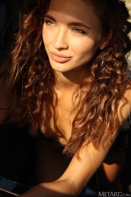 Precious teen Santa gets completely naked on a dock in the water