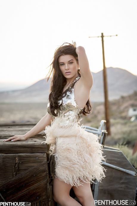 Penthouse Gold: Sexy biker Lana Rhoades strips and shows her hot ass and tits on a bike