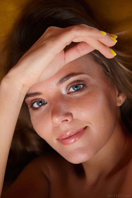 Desirable teen Mango A removes her lingerie and flaunts her big tits & bald pussy