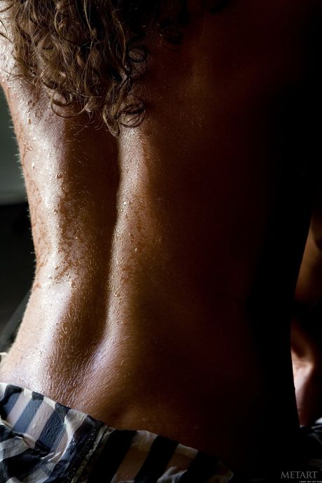 Lovely teen Rebecca C gets naked boldly during solo action