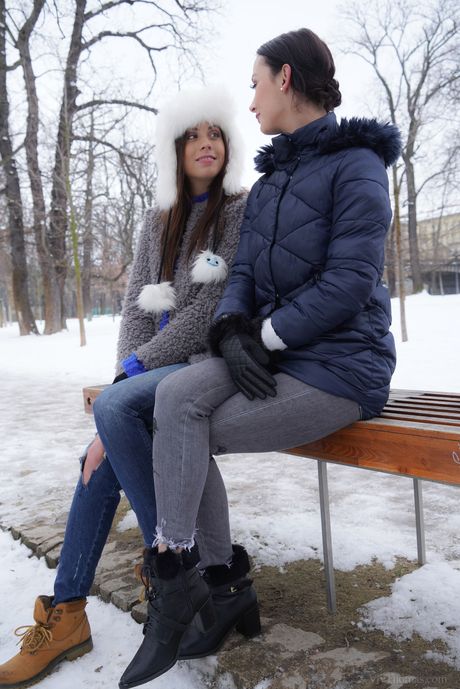 Sabrisse and Freya Dee have a passionate lesbian sex on the sofa