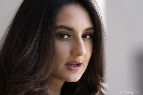 Magnetic teen Eliza Ibarra removes a bikini to pose nude without shyness