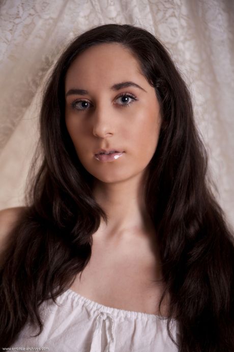 Brunette teen Ula A strips down without shyness