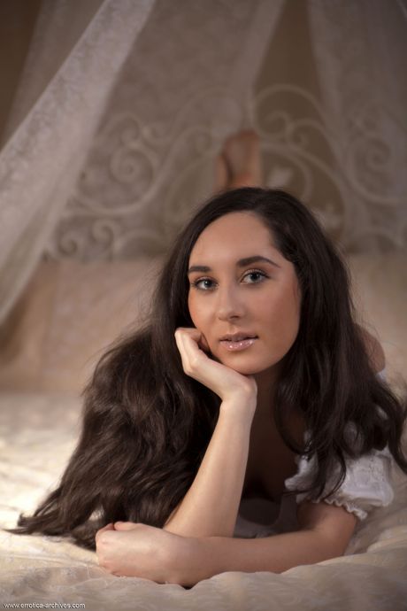 Brunette teen Ula A strips down without shyness