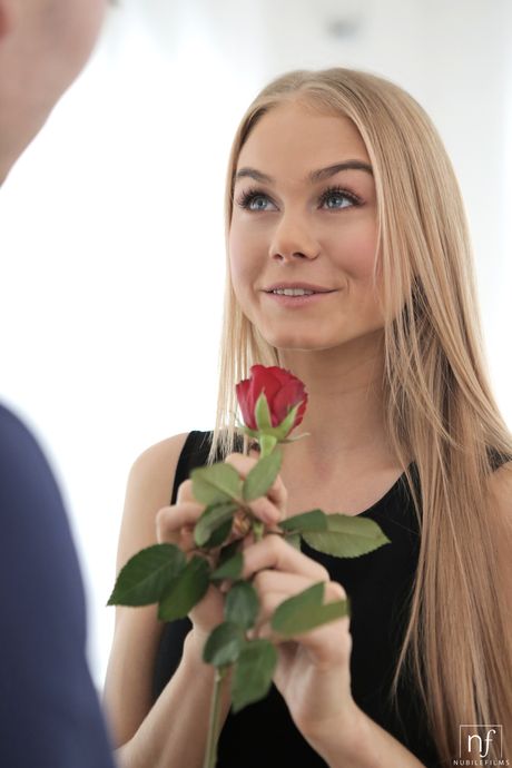 Skinny blonde Nancy A gets her pussy licked and screwed by her man