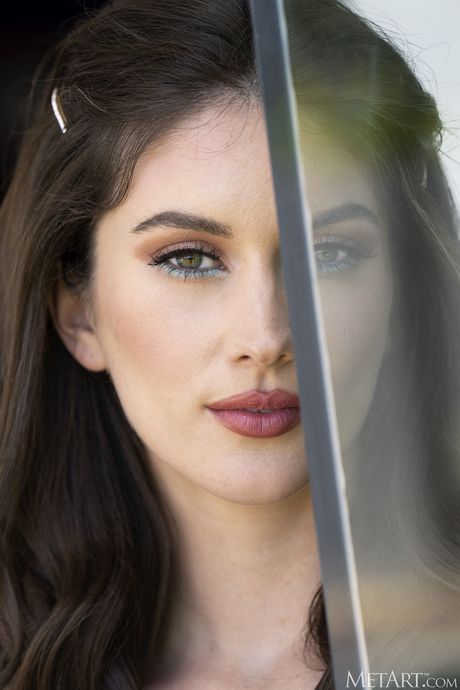 Delightful teen Bella Donna takes off everything on a patio with conviction