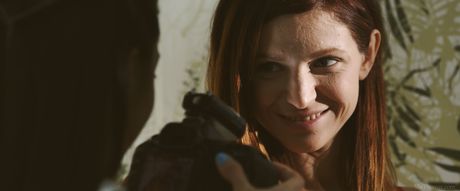 Latina teen Carolina Abril and Arian have lesbian sex in an elevator