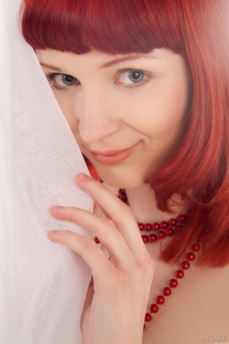 Redheaded teen Mylene A models totally naked with self-assuredness