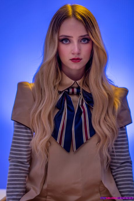 Sexy blonde teen Maria Kazi gets her shaved pussy dicked by her stepbro